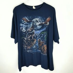 Epic Wolf, Bear, Eagle T-shirt sz. 2XL